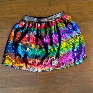Girls sequin skirt sz M (fits 4-6)